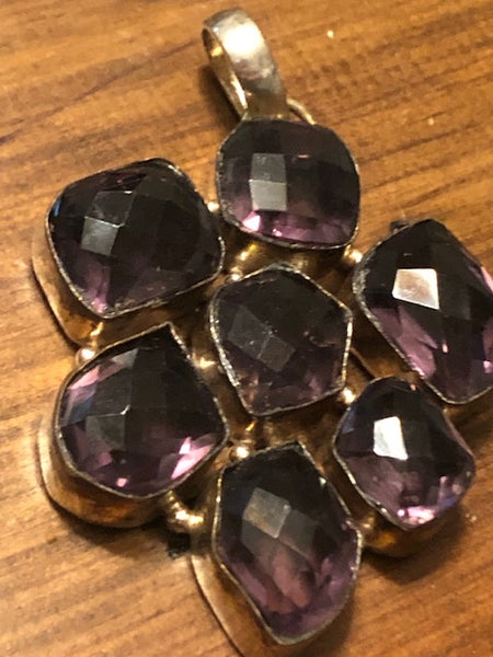 Holographic Universe of Magic, Sterling Silver and Amethyst Pendant