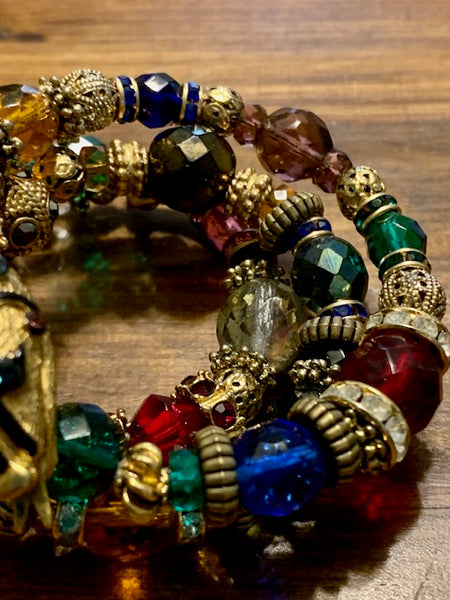 Extremely Rare Vintage Snake Bracelet With Various Rhinestones And Enamel, The Coming of the Serpent of Knowledge