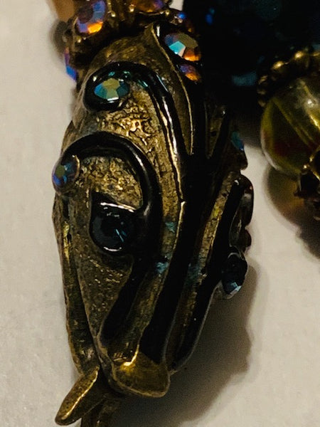THIS IS ON EBAY-- You've Seen the Bracelet, Here's the Necklace!! Extremely Rare Vintage Snake Necklace With Various Rhinestones And Enamel, The Coming of the Serpent of Knowledge