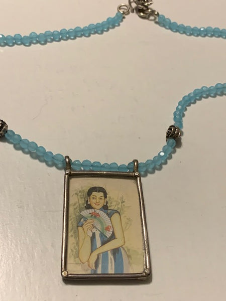 Vintage Sterling and Crystal Necklace: The Dropping of Seven Veils
