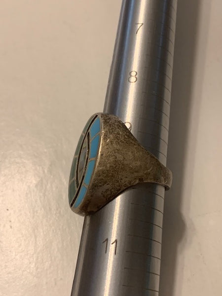 Atlantean Eye of the Divine, Sterling Silver Ring, Size 10