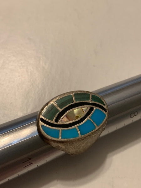 Atlantean Eye of the Divine, Sterling Silver Ring, Size 10
