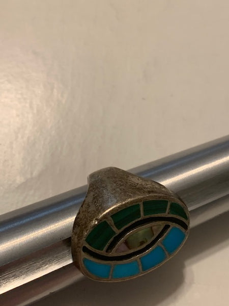 Atlantean Eye of the Divine, Sterling Silver Ring, Size 10