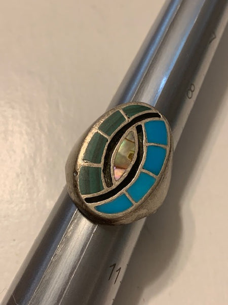 Atlantean Eye of the Divine, Sterling Silver Ring, Size 10
