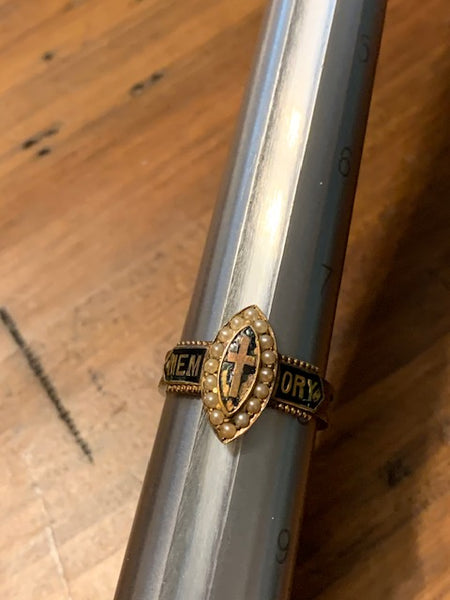 Victorian-Era 15K Gold Ring w/Authentic Hair of Christ:  The Transcendence of All Times