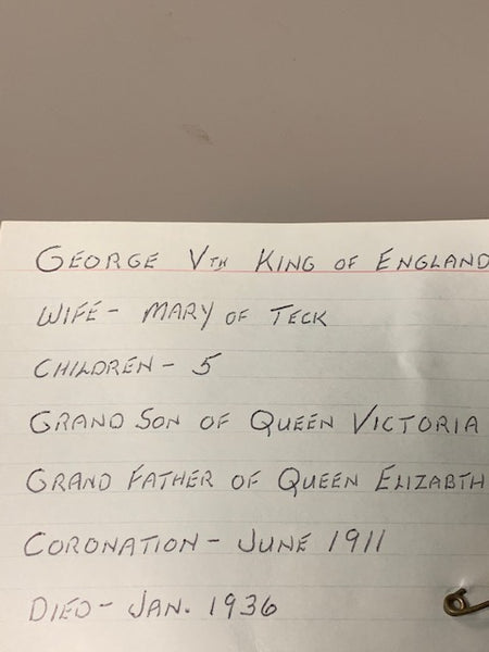 Antique Pin w/A Picture of King George V and Queen Mary of Teck: Royal Illuminati Bloodlines of Wealth