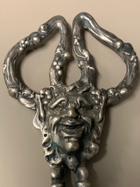 Antique, Solid Sterling Silver Shears w/ the Face of a Deity: Shears of Mithras