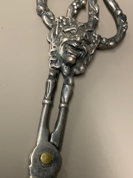 Antique, Solid Sterling Silver Shears w/ the Face of a Deity: Shears of Mithras