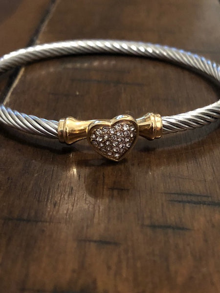 Lock 'em Down Heart Bracelet