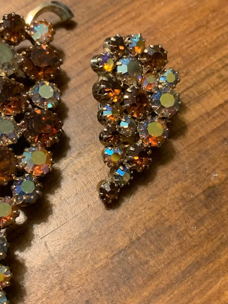 Vintage Pin and Clip Earrings Set:  Consult the Voices of the Pharaohs