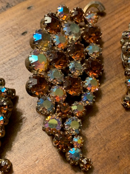 Vintage Pin and Clip Earrings Set:  Consult the Voices of the Pharaohs
