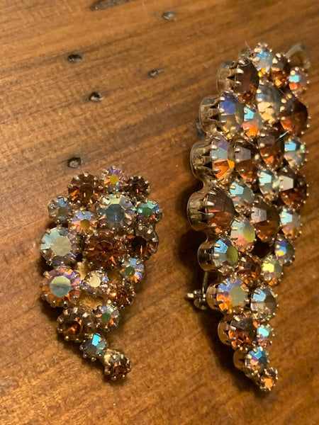Vintage Pin and Clip Earrings Set:  Consult the Voices of the Pharaohs