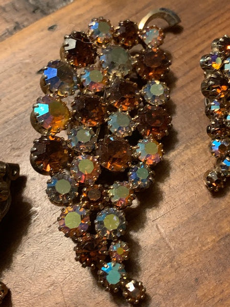 Vintage Pin and Clip Earrings Set:  Consult the Voices of the Pharaohs