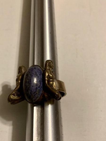 RING WITH TWO LADIES EGYPTIAN /CELISTIA TWIN ORACLE