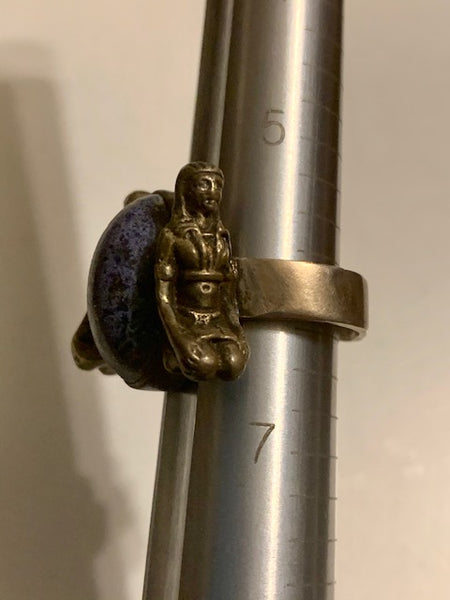RING WITH TWO LADIES EGYPTIAN /CELISTIA TWIN ORACLE