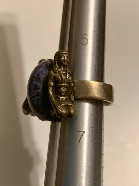 RING WITH TWO LADIES EGYPTIAN /CELISTIA TWIN ORACLE