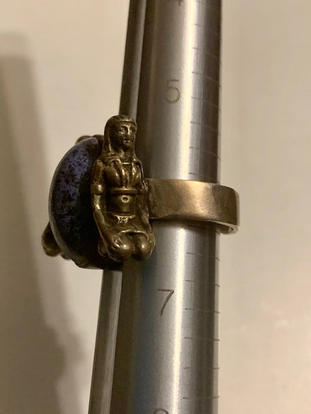 RING WITH TWO LADIES EGYPTIAN /CELISTIA TWIN ORACLE