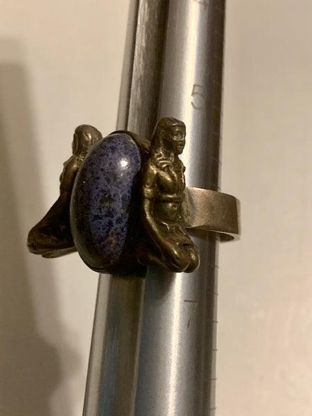 RING WITH TWO LADIES EGYPTIAN /CELISTIA TWIN ORACLE