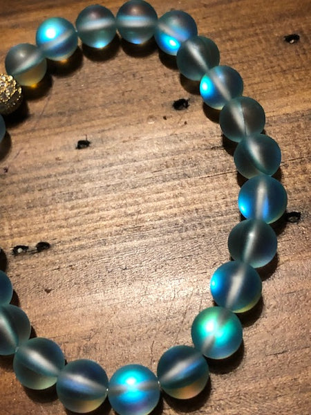 Tibetan Hidden Magic Bracelets, Blue Glowstones