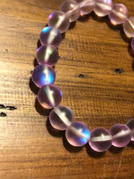 Tibetan Psychic Awakening Bracelets, Pinkish-Purple Glowstones