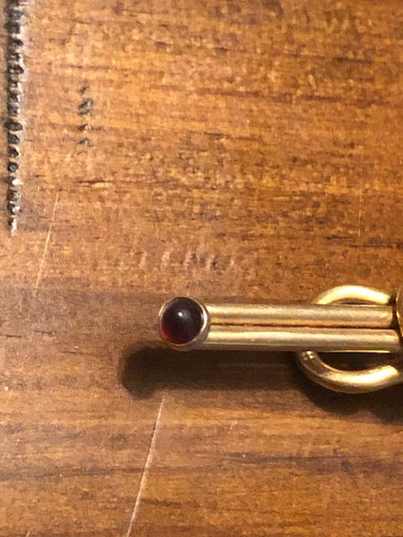 CIipped Wealth, Tie Clip with Glowing Red Stone