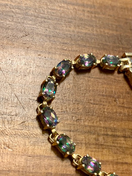 Absolutely Gorgeous 14k Bracelet With Unusual Real Stones. A True Flasher; The Powers and Magic of the Original Golden Capstones of the Pyramids