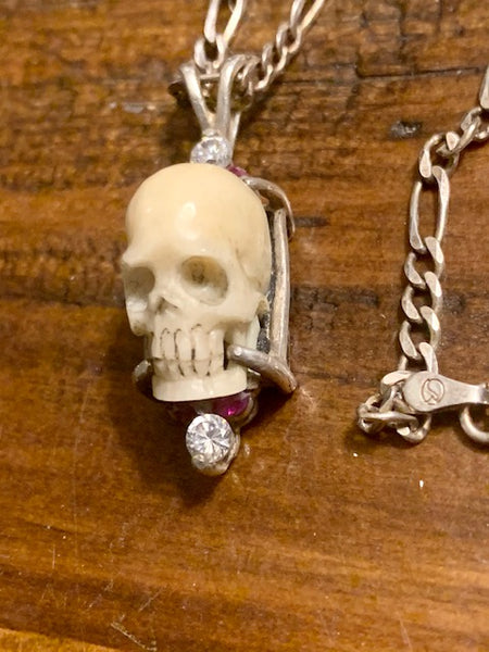 Of Hellfire and Holyfire-- An Original Artifact from the Hellfire Club Lodge in Ireland, Made of Real Bone Sterling Silver