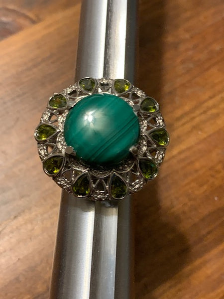 Costume Ring with Greeen Stones:  Drakospita, House of the Dragon