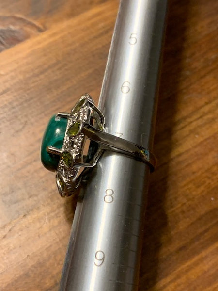 Costume Ring with Greeen Stones:  Drakospita, House of the Dragon