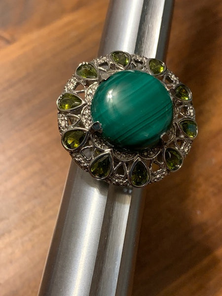 Costume Ring with Greeen Stones:  Drakospita, House of the Dragon