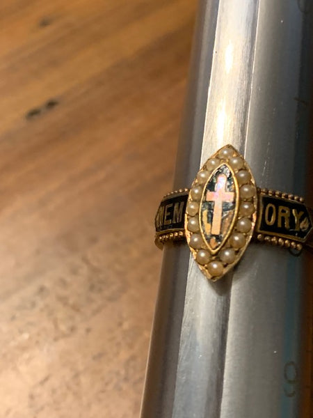 Victorian-Era 15K Gold Ring w/Authentic Hair of Christ:  The Transcendence of All Times