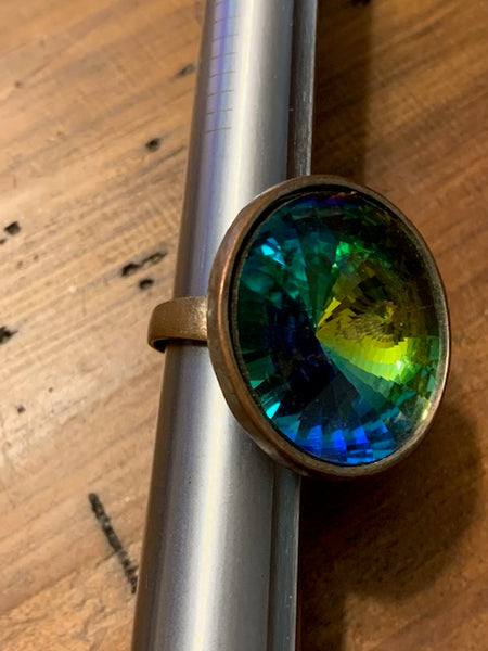 Well-Used Costume Ring w/A Dazzling Burst of Color:  Hypnosis of the Psyche