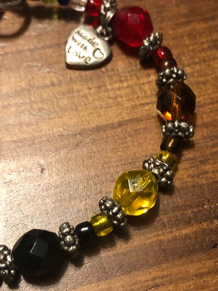Multi-Colored Crystal Bracelet, Made With Love