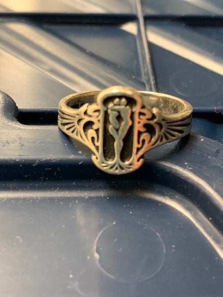 Antique, Sterling Silver, One-of-a-kind Ring:  Cosmonic Duality and the Roots of the Tree of Life