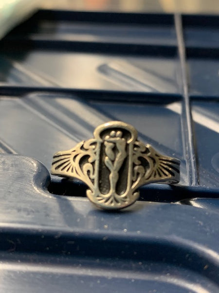 Antique, Sterling Silver, One-of-a-kind Ring:  Cosmonic Duality and the Roots of the Tree of Life