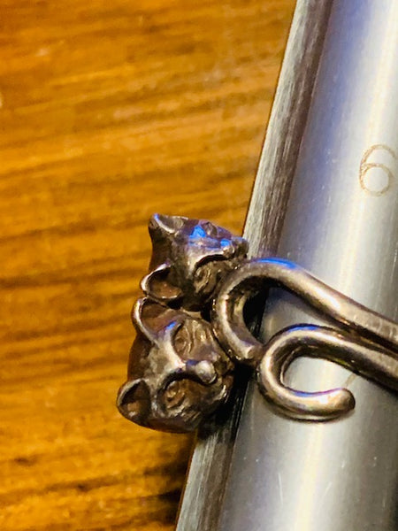 Gemini Witches Cat Familiar RIng-- Because 2 are Better Than 1