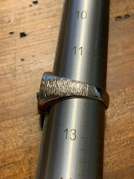 Ring Size 12, Vintage with Black Enamel and Stone:  Warding Off the Darkest