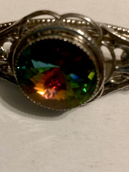 VINTAGE PIN WITH UNIQUE STONE, FEAST OF SOULS