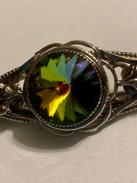 VINTAGE PIN WITH UNIQUE STONE, FEAST OF SOULS