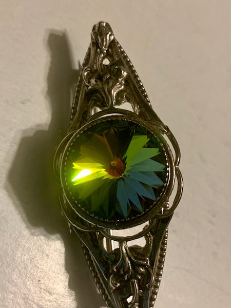 VINTAGE PIN WITH UNIQUE STONE, FEAST OF SOULS