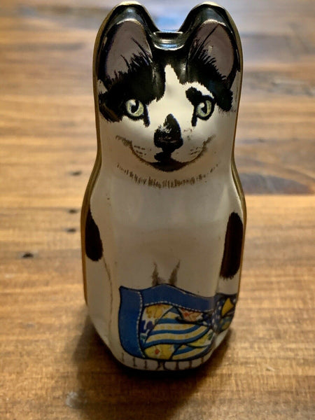 MEOW!!  Cat Figural Tin Made in England:  Houses Metaphysical Jewelry that Grants Various Powers (2 of 2)